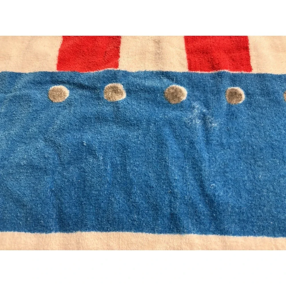 Vtg Marimekko Beach Towel Very Rare Nautical Ship Print Castle Dundee 80s-90s